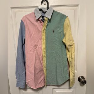 Ralph Lauren Multicolor Cotton Button Down Full Sleeve Custom Fit Shirt